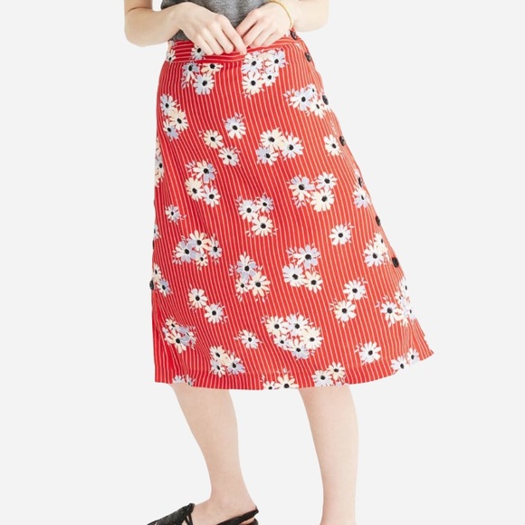 🌸New🌸 Madewell Daisy Side Button Skirt Sz 0 NWT - Picture 1 of 8